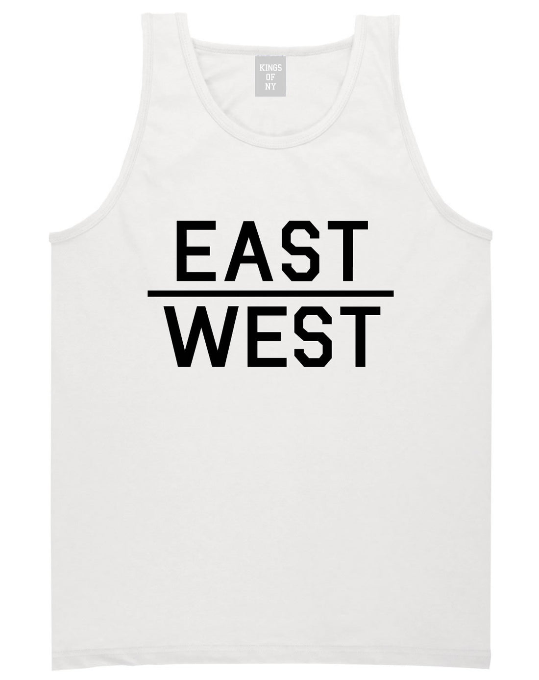 East West Tank Top in White by Kings Of NY