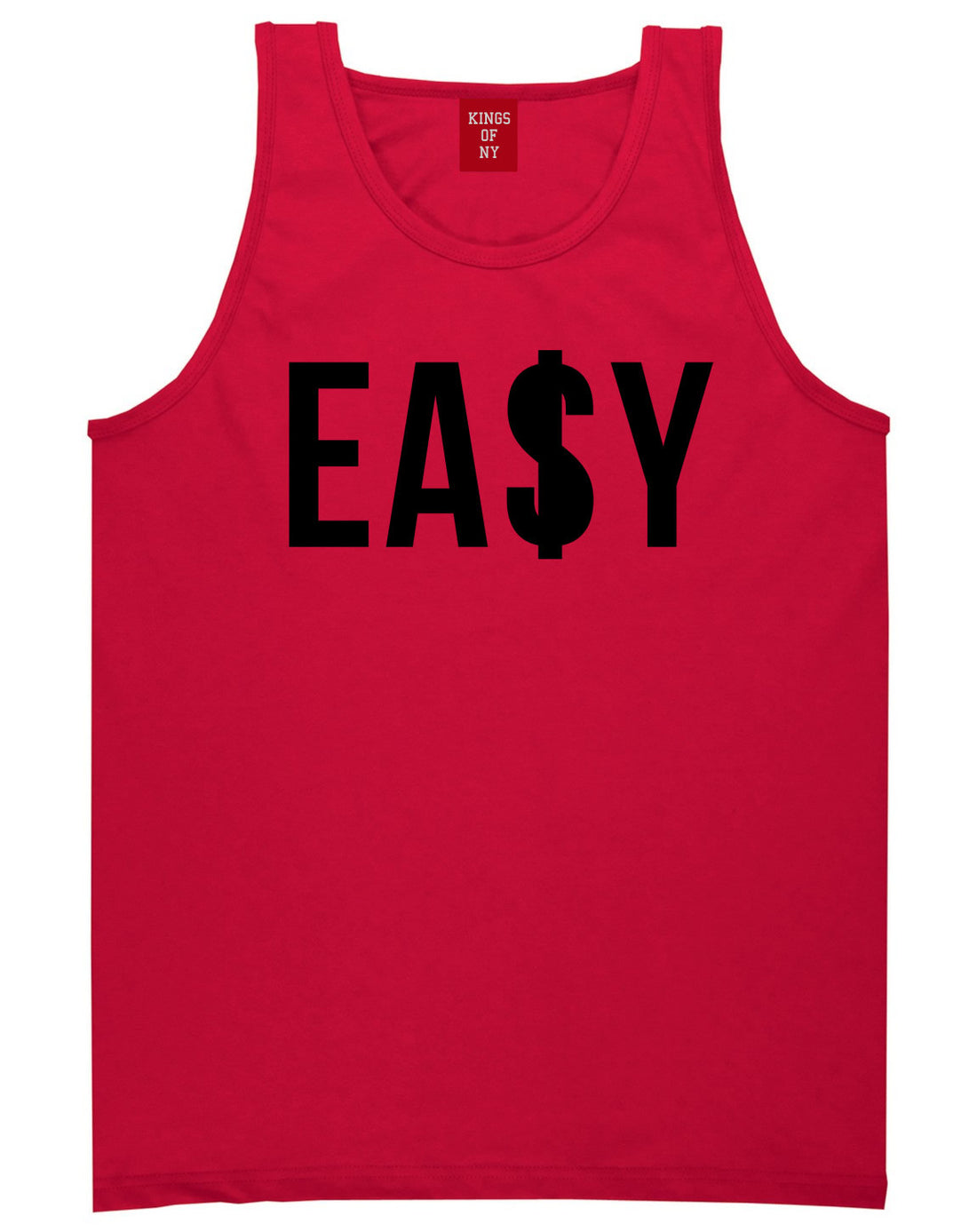 Easy Money Big High Dope Cool Black by Kings Of NY Tank Top In Red by Kings Of NY