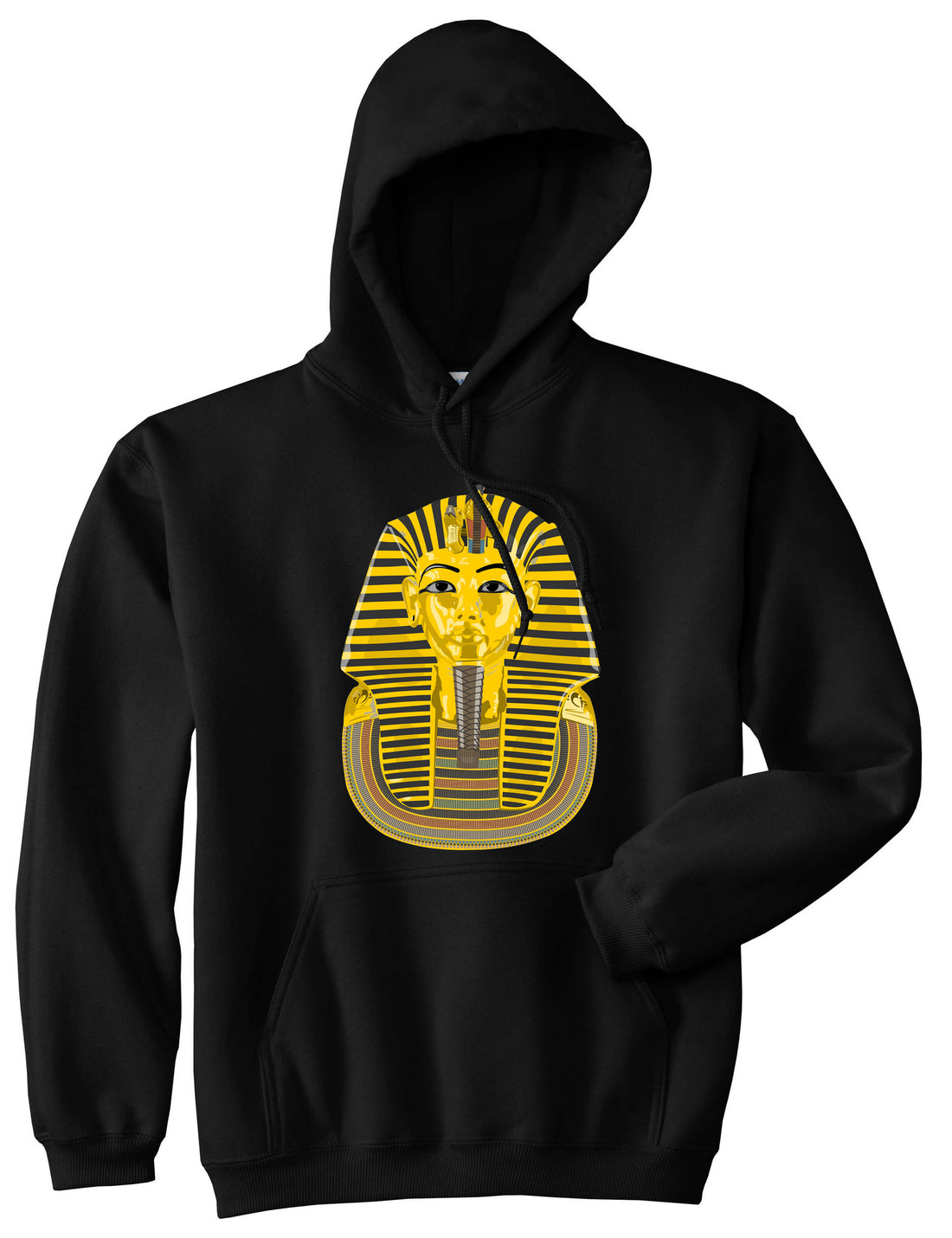 Pharaoh Egypt Gold Egyptian Head  Pullover Hoodie Hoody In Black by Kings Of NY