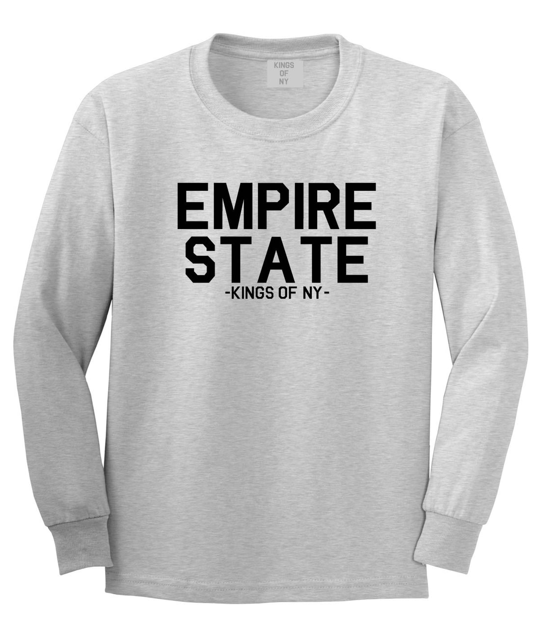 Empire State New York Building Long Sleeve T-Shirt in Grey