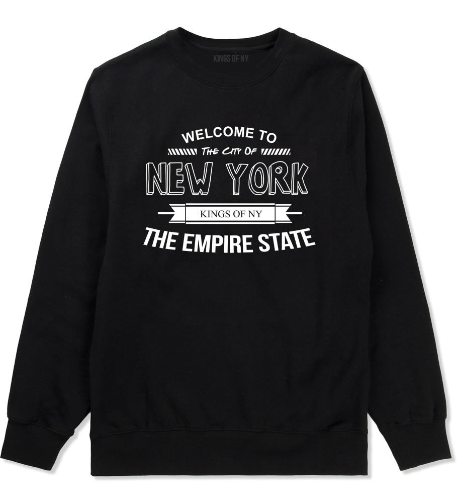 Empire State New York Crewneck Sweatshirt in Black by Kings Of NY