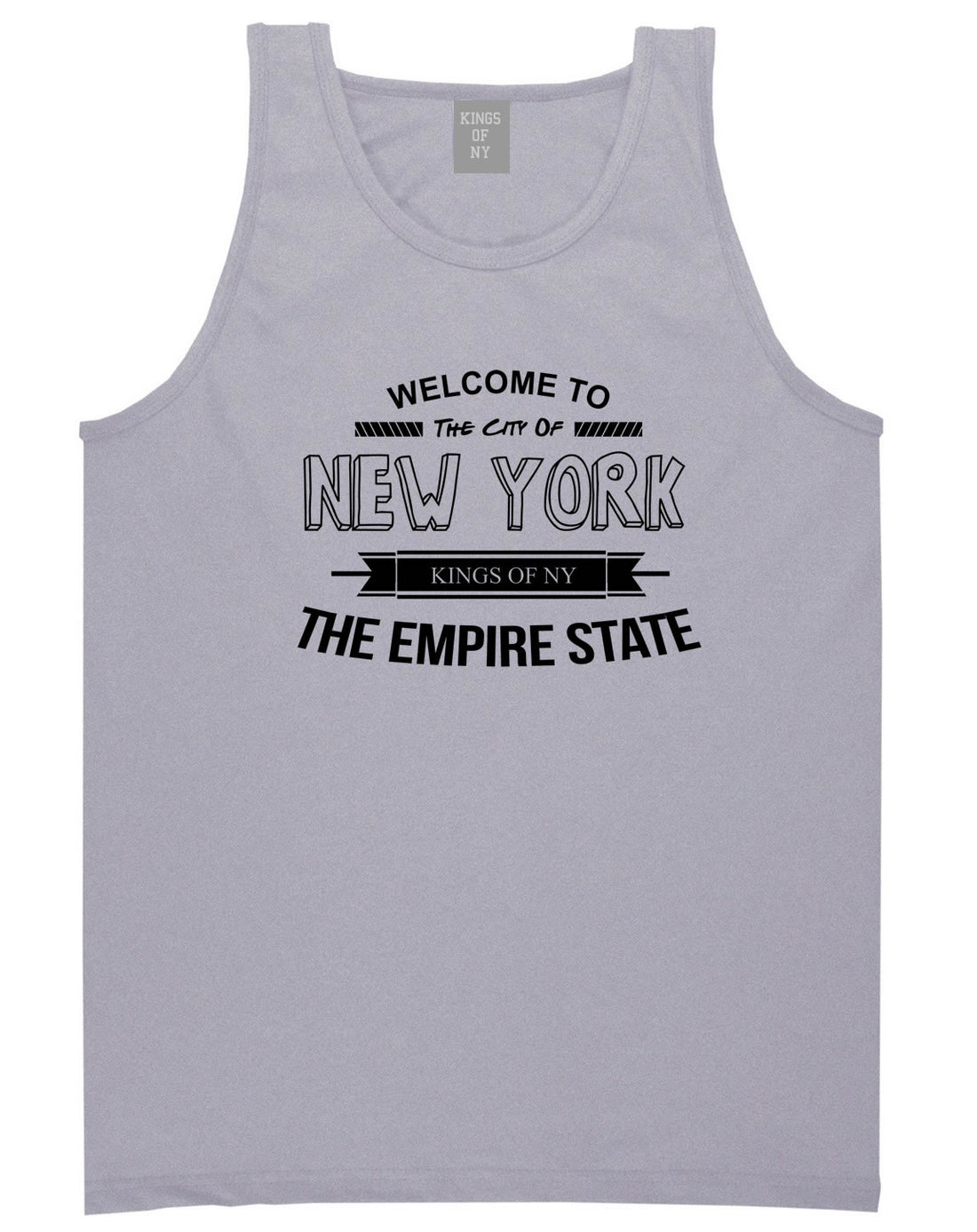 Empire State New York Tank Top in Grey by Kings Of NY