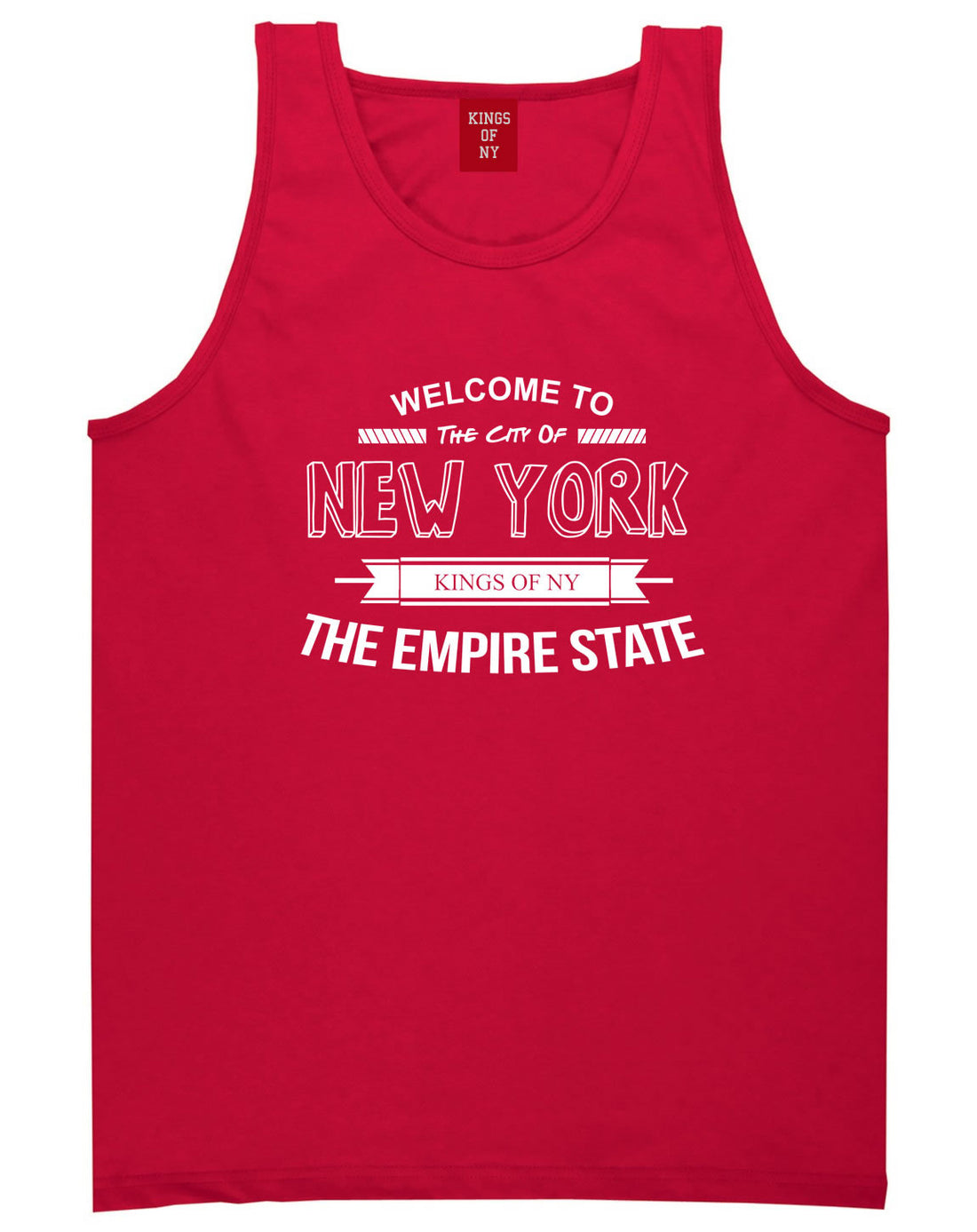 Empire State New York Tank Top in Red by Kings Of NY