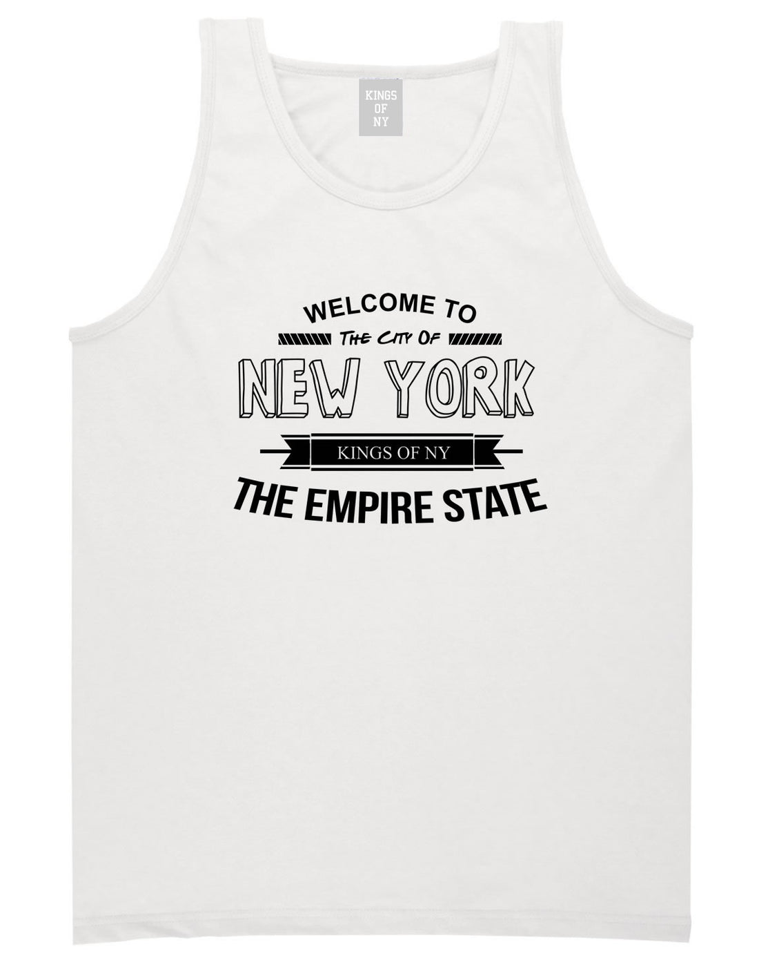 Empire State New York Tank Top in White by Kings Of NY