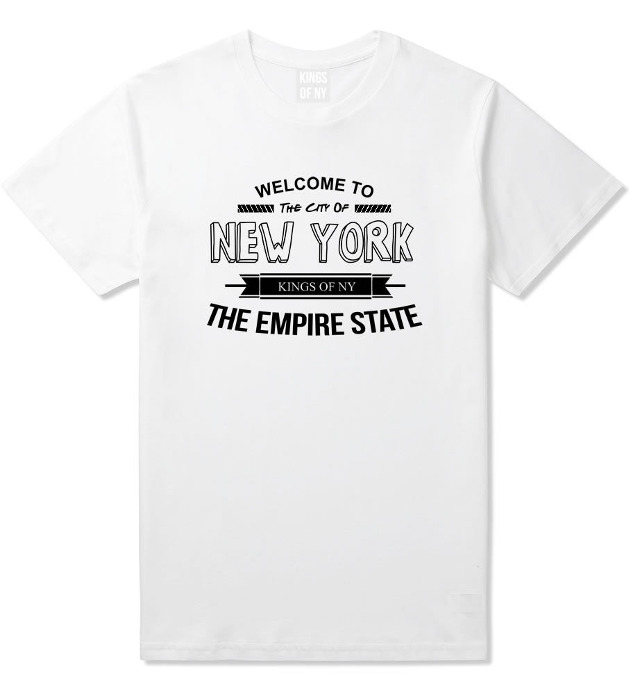 Empire State New York T-Shirt in White by Kings Of NY