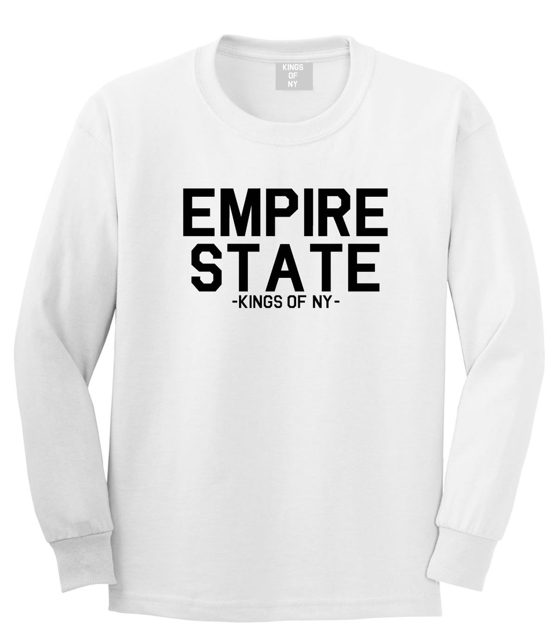 Empire State New York Building Long Sleeve T-Shirt in White