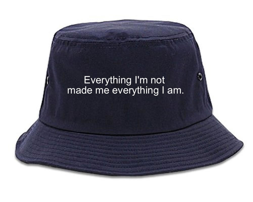 Everything Im Not Made Me Everything I am Bucket Hat in Navy Blue By Kings Of NY