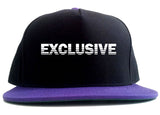 Exclusive Racing Style 2 Tone Snapback Hat in Black and Purple by Kings Of NY