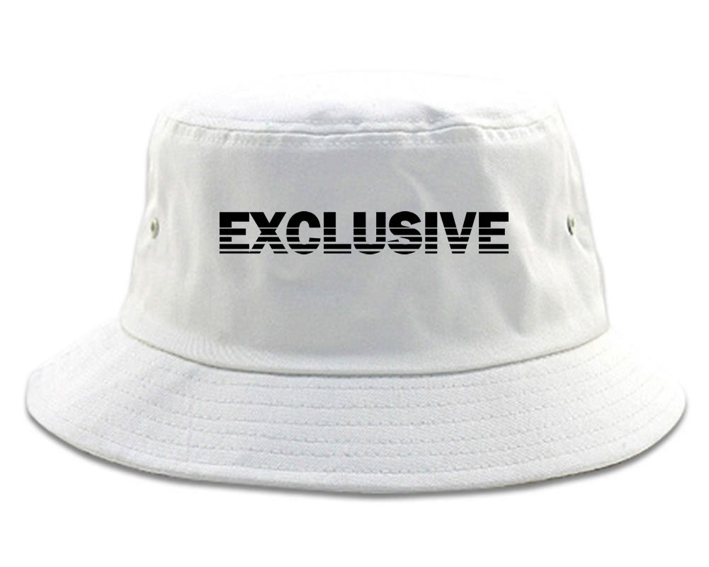 Exclusive Racing Style Bucket Hat in White by Kings Of NY