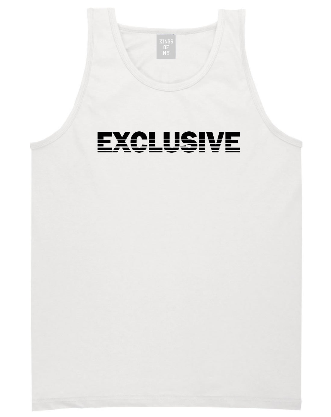 Exclusive Racing Style Tank Top in White by Kings Of NY
