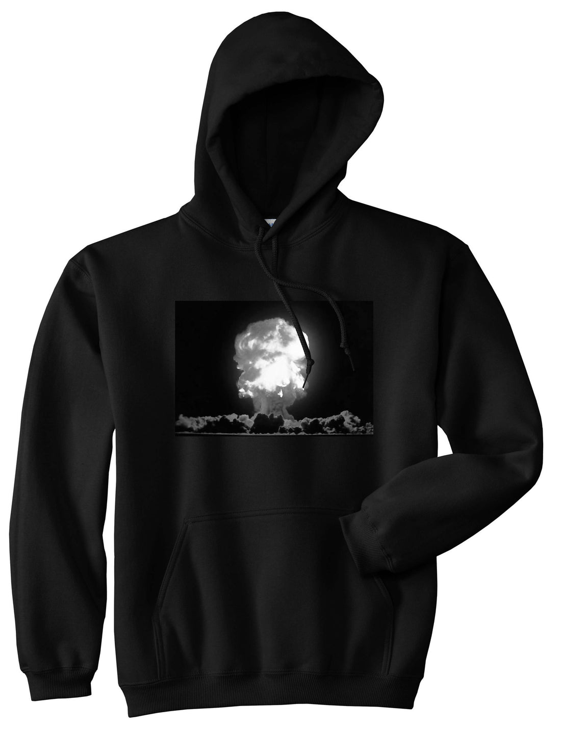 Explosion Nuclear Bomb Cloud Pullover Hoodie in Black By Kings Of NY