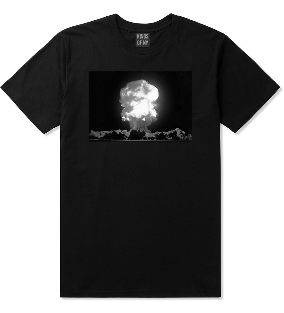 Explosion Nuclear Bomb Cloud T-Shirt in Black By Kings Of NY
