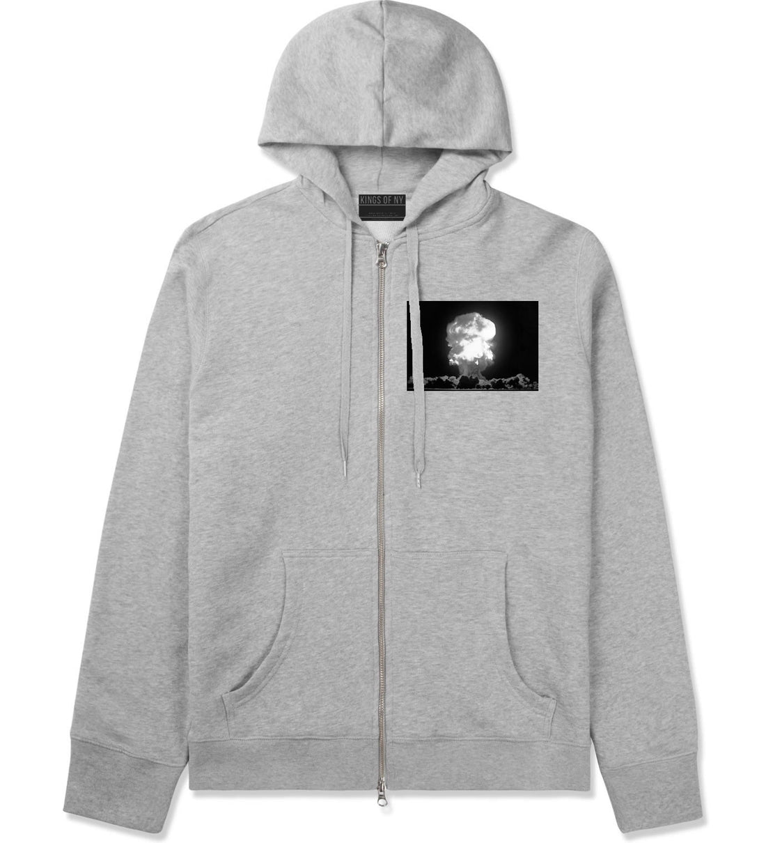 Explode Jacket Explosion Nuclear Bomb Cloud Zip Up Hoodie by Kings Of NY – KINGS OF NY