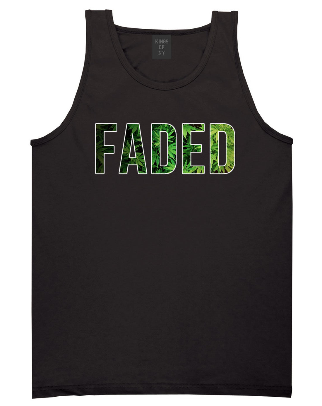 Faded Plant Life Marijuana Drugs Legalize Tank Top In Black by Kings Of NY