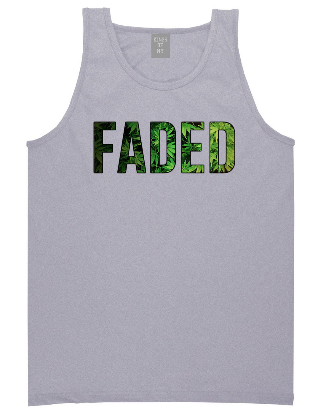 Faded Plant Life Marijuana Drugs Legalize Tank Top In Grey by Kings Of NY