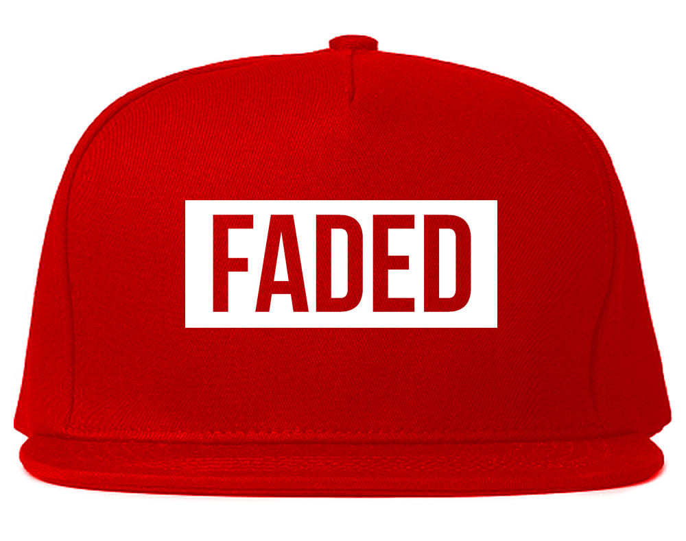 Faded Red and Pink Marijuana Weed Snapback Hat in Red by Kings Of NY