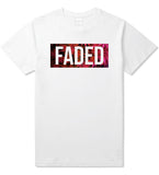 Faded Red and Pink Marijuana Weed T-Shirt in White by Kings Of NY