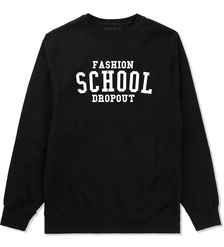 Fashion School Dropout Blogger Boys Kids Crewneck Sweatshirt in Black By Kings Of NY