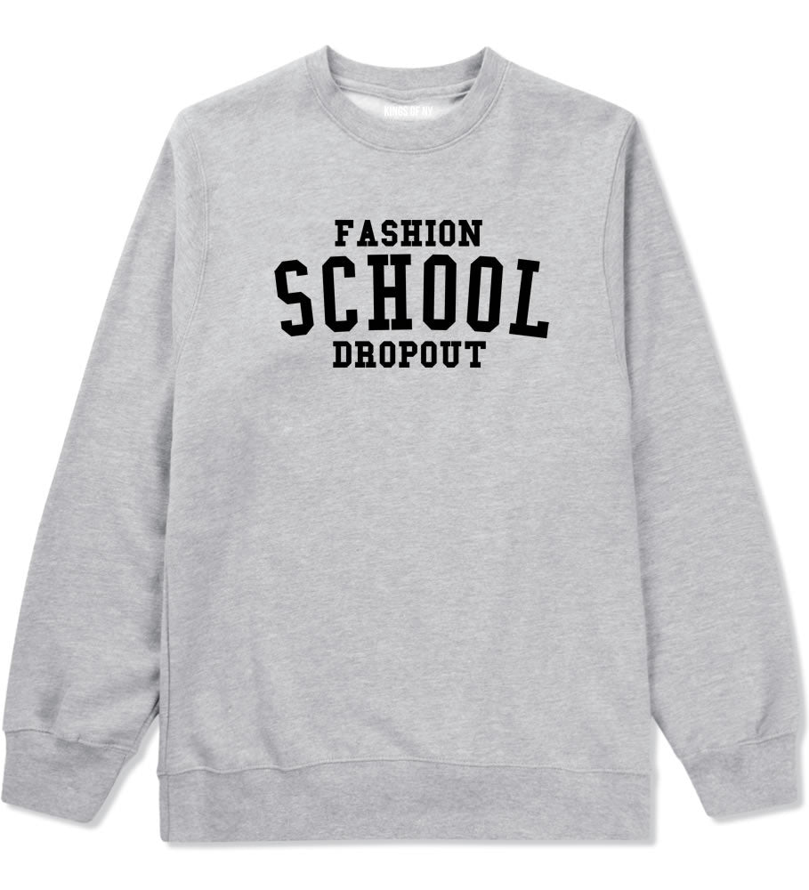 Fashion School Dropout Blogger Boys Kids Crewneck Sweatshirt in Grey By Kings Of NY