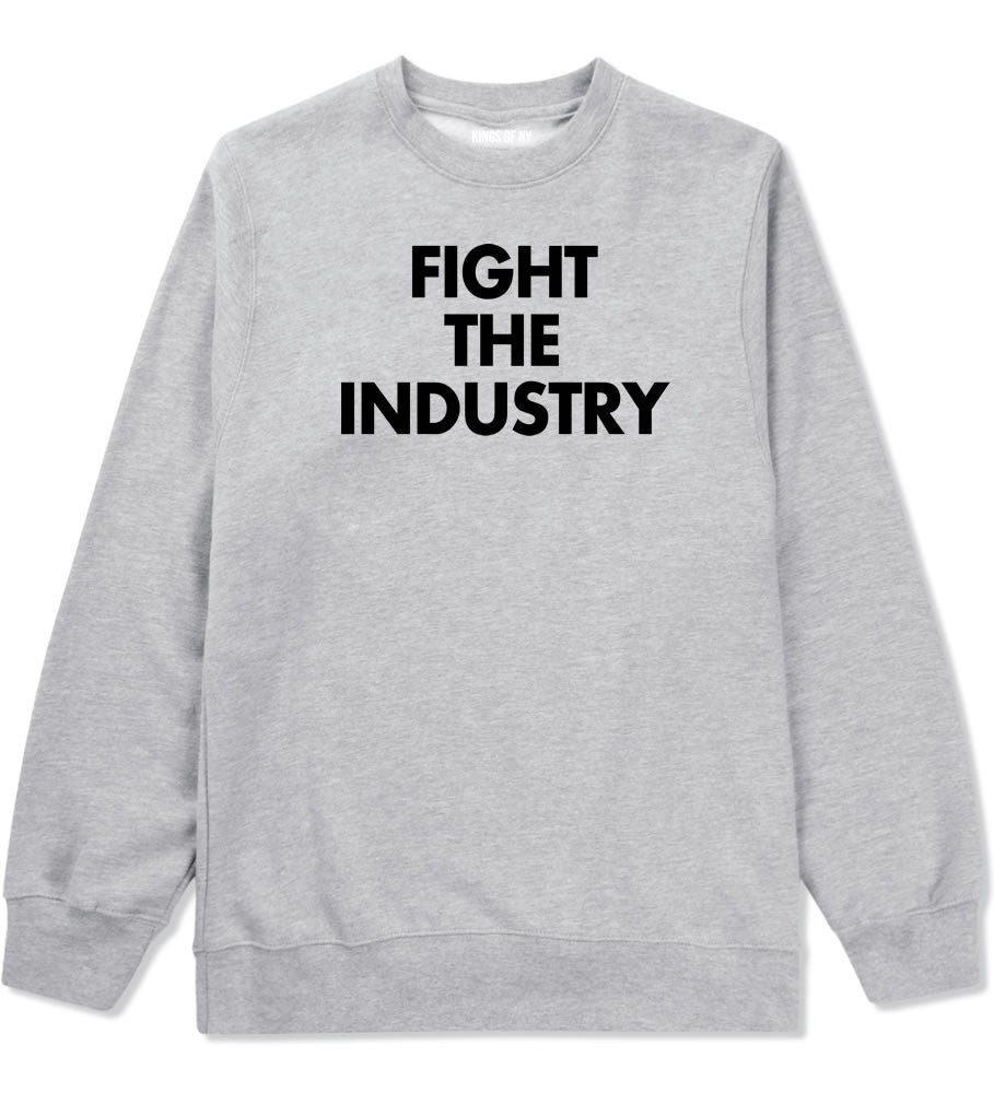 Fight The Industry Power Crewneck Sweatshirt in Grey By Kings Of NY