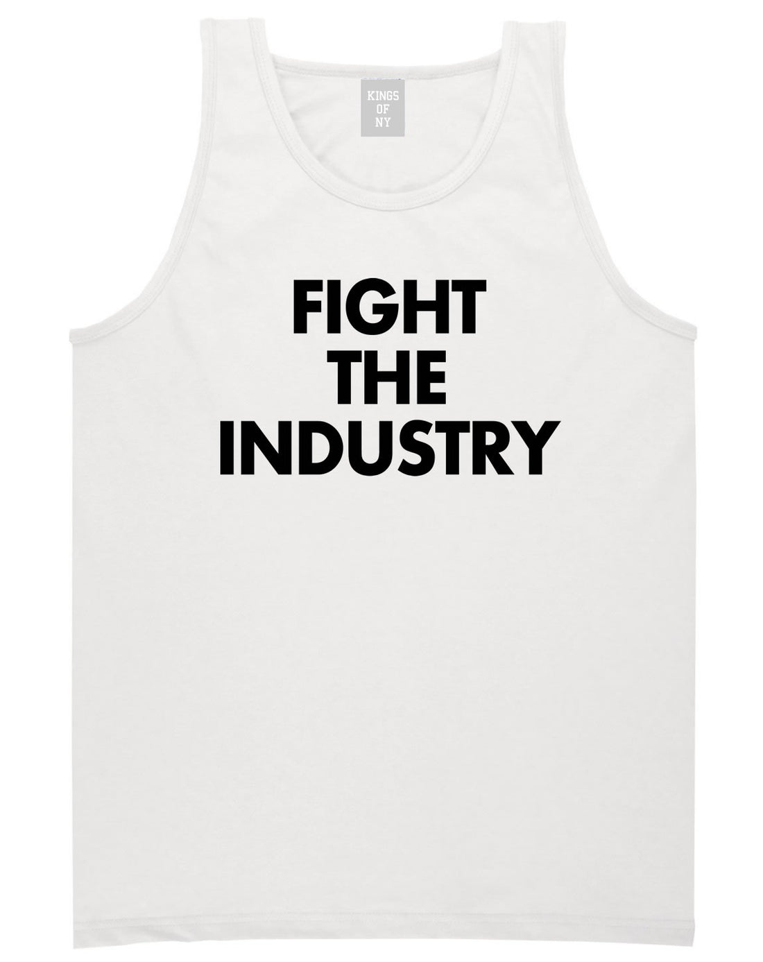 Fight The Industry Power Tank Top in White By Kings Of NY