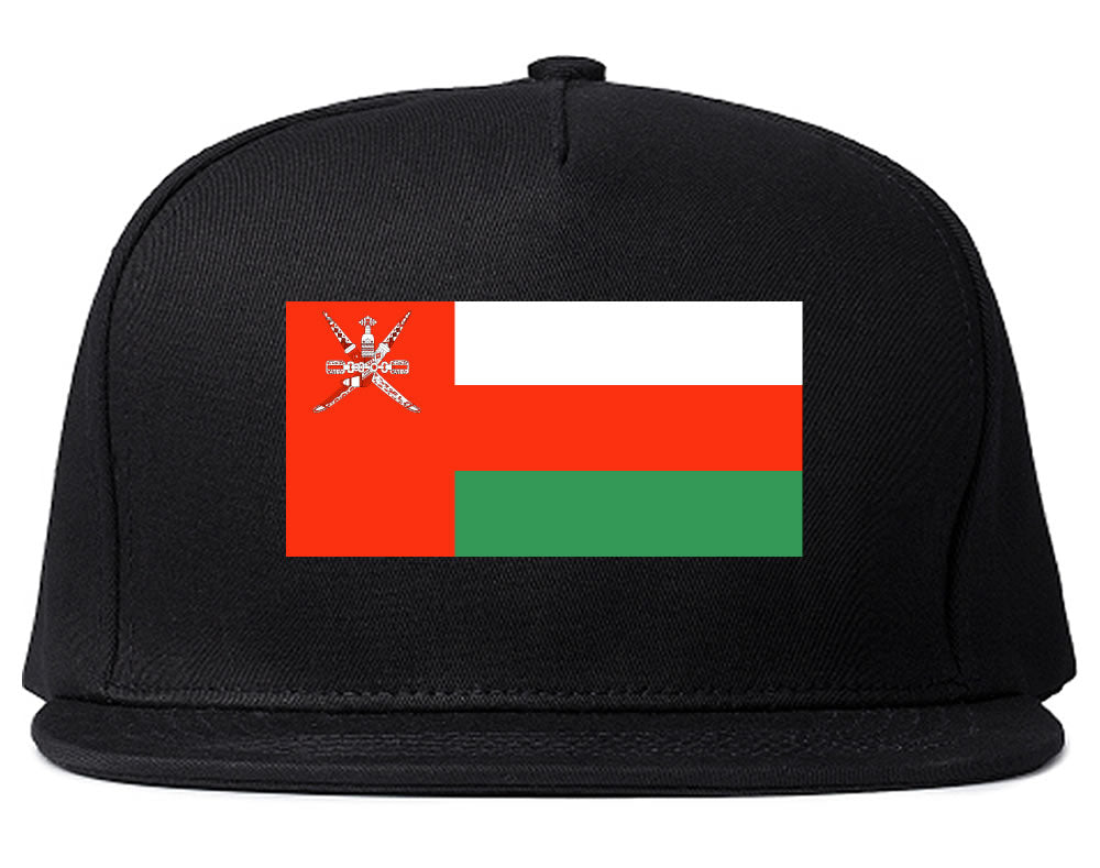 Oman Flag Country Printed Snapback Hat Cap Black