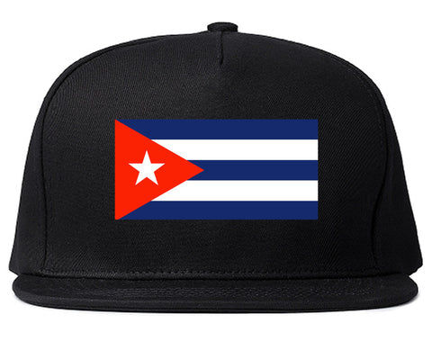 Cuba Flag Country Printed Snapback Hat Cap Black