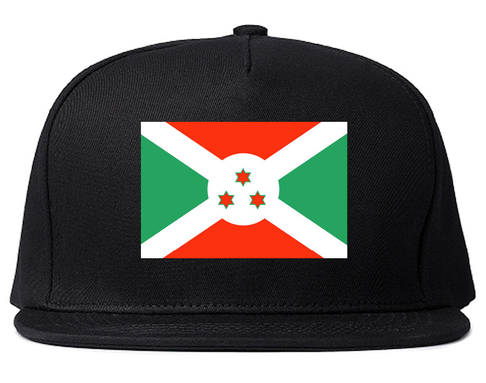 Burundi Flag Country Printed Snapback Hat Cap Black