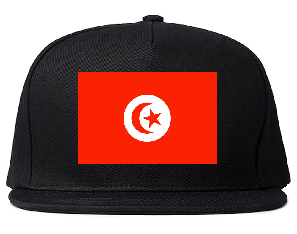 Tunisia Flag Country Printed Snapback Hat Cap Black