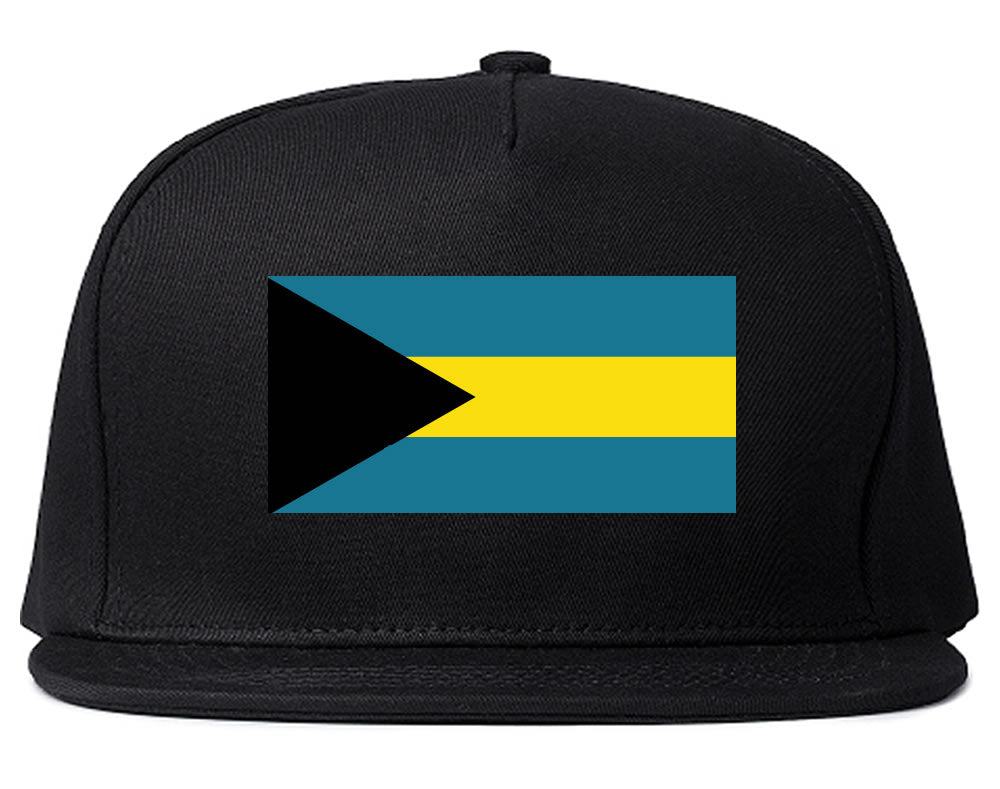 Bahamas Flag Country Printed Snapback Hat Cap Black