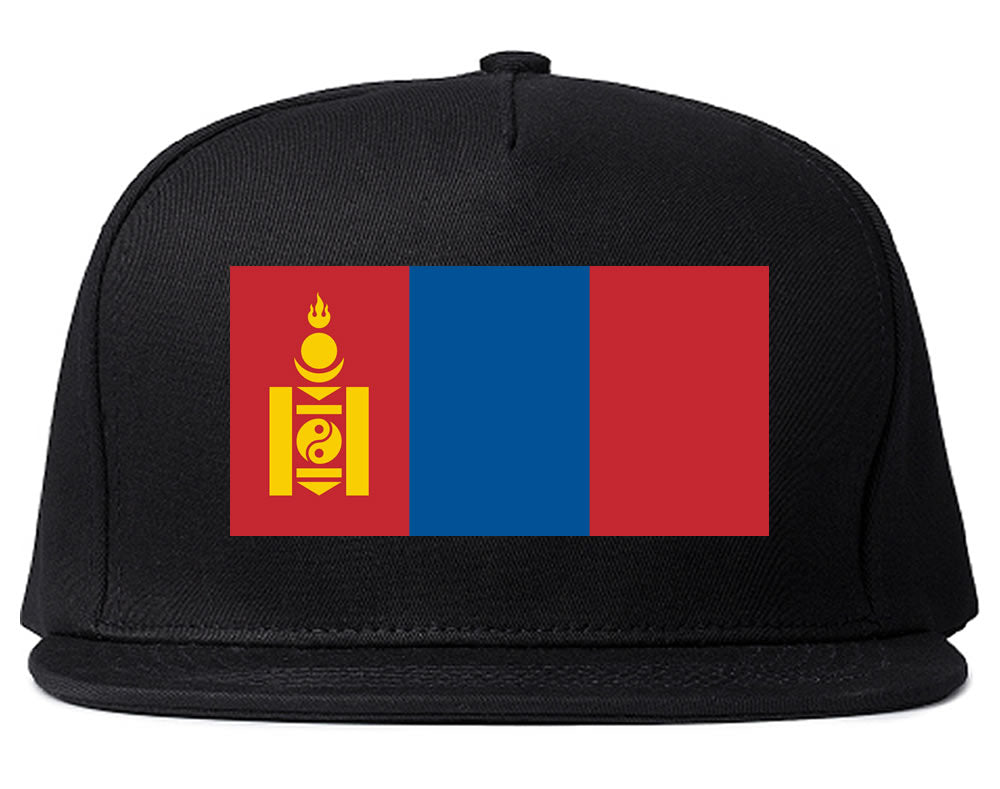 Mongolia Flag Country Printed Snapback Hat Cap Black