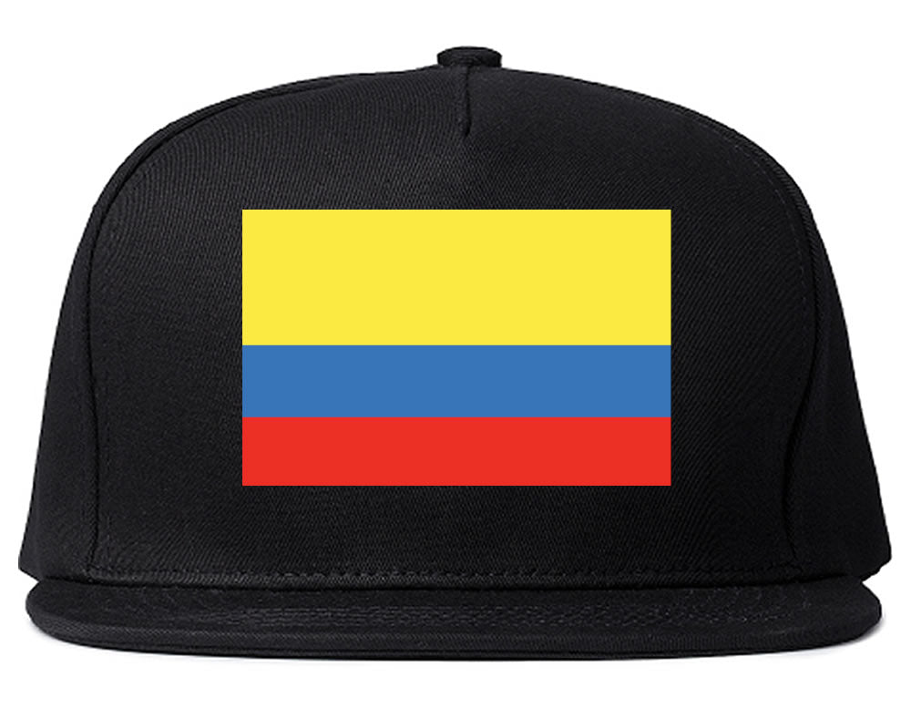 Colombia Flag Country Printed Snapback Hat Cap Black