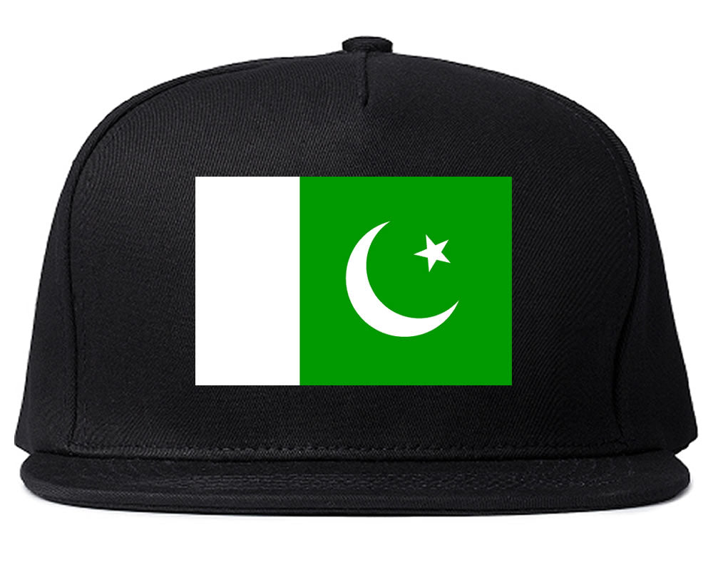 Pakistan Flag Country Printed Snapback Hat Cap Black