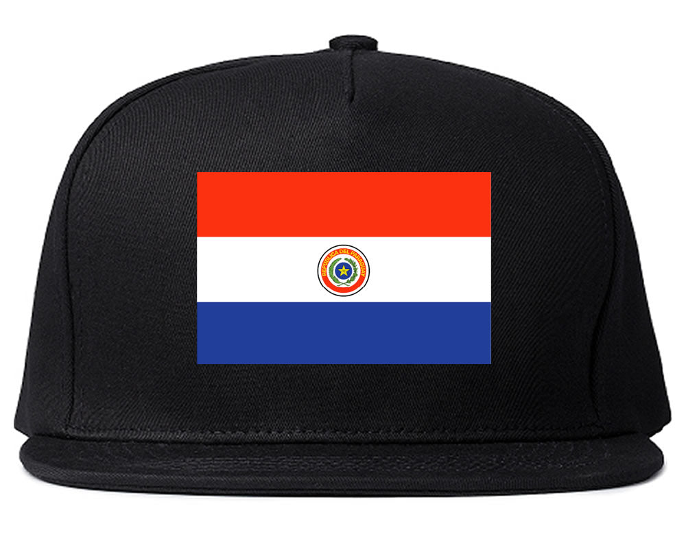 Paraguay Flag Country Printed Snapback Hat Cap Black