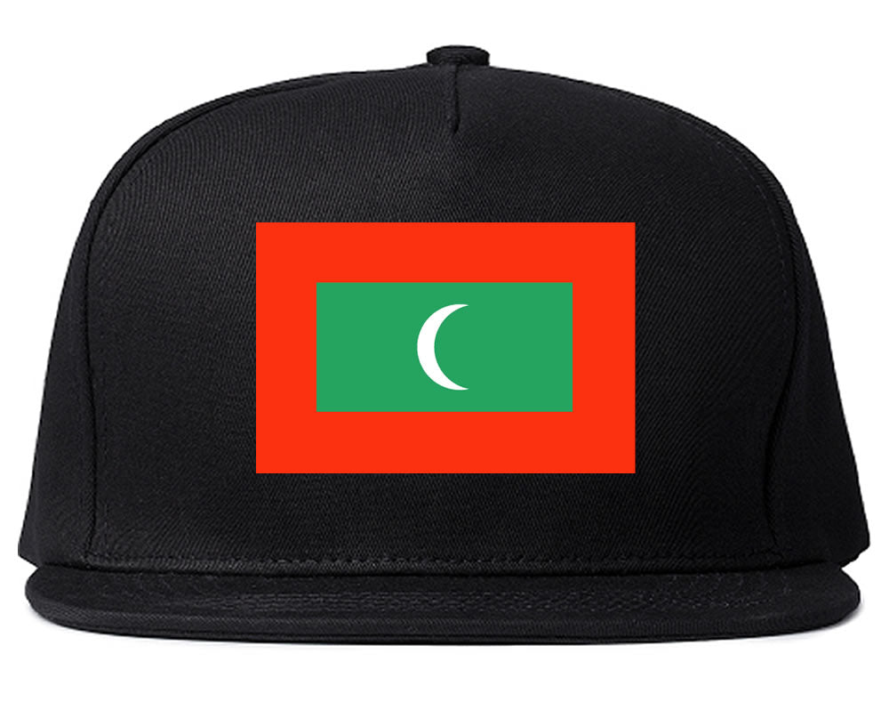 Maldives Flag Country Printed Snapback Hat Cap Black