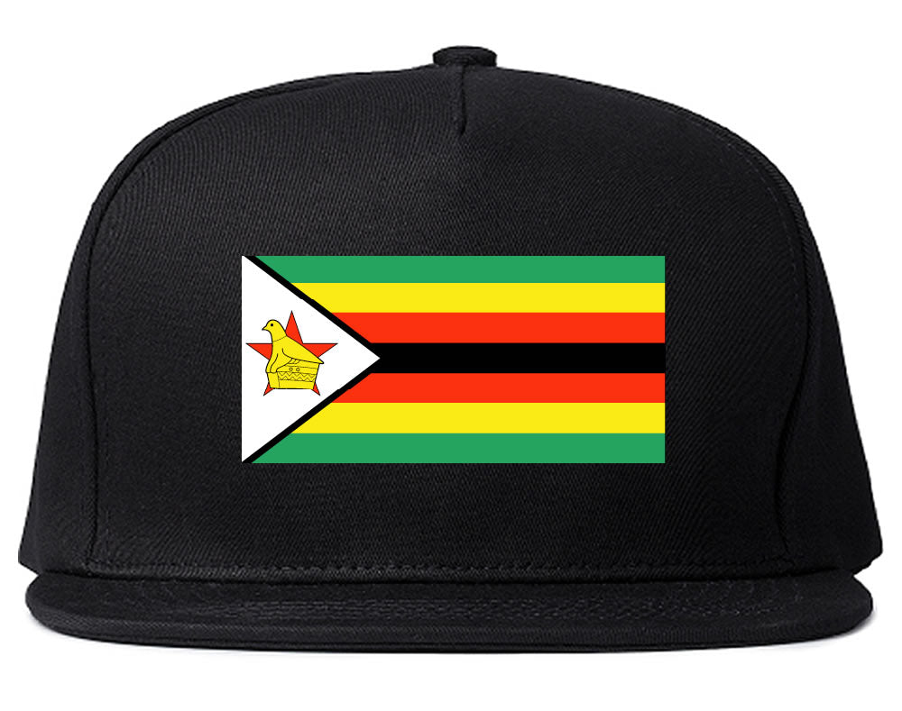Zimbabwe Flag Country Printed Snapback Hat Cap Black