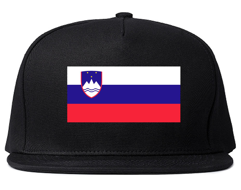 Slovenia Flag Country Printed Snapback Hat Cap Black