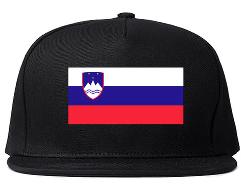 Slovenia Flag Country Printed Snapback Hat Cap Black