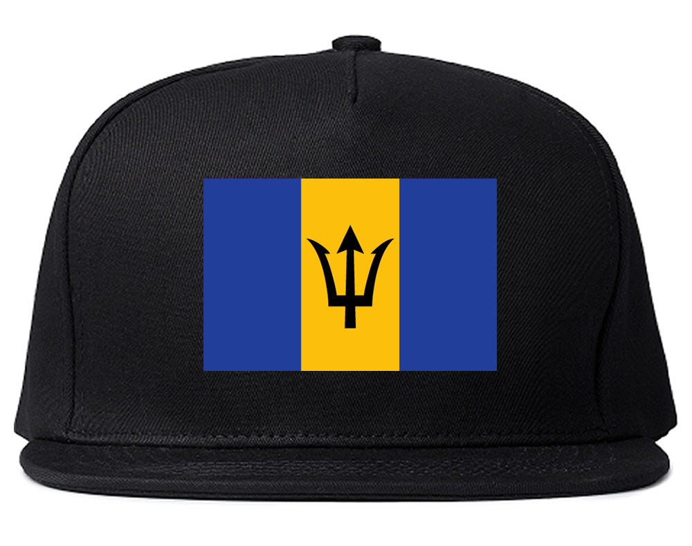 Barbados Flag Country Printed Snapback Hat Cap Black