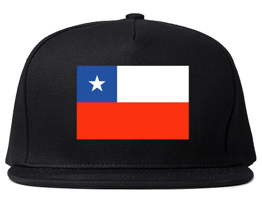 Chile Flag Country Printed Snapback Hat Cap Black