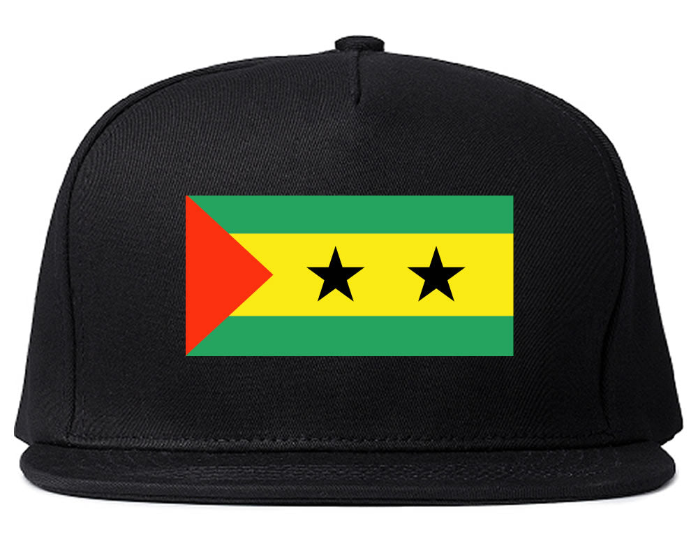 Sao Tome Flag Country Printed Snapback Hat Cap Black