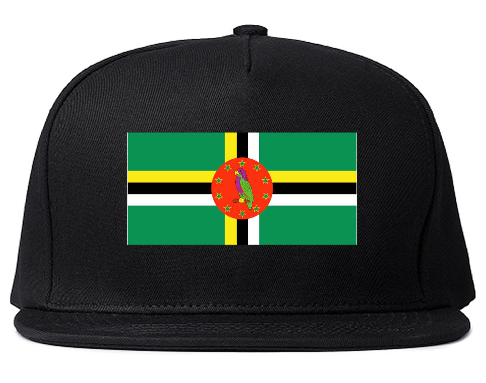 Dominica Flag Country Printed Snapback Hat Cap Black