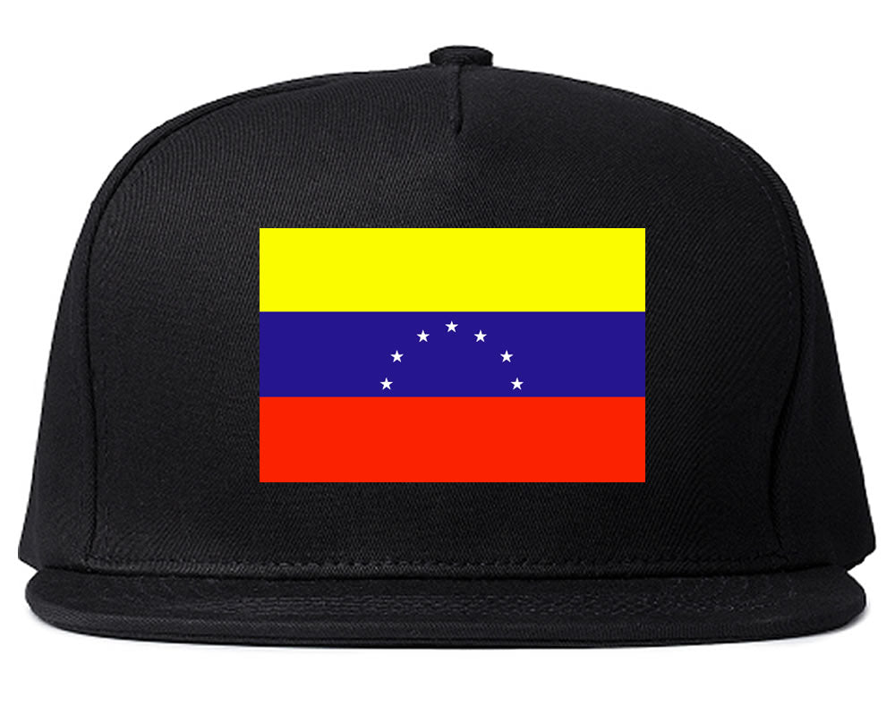 Venezuela Flag Country Printed Snapback Hat Cap Black