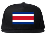 Costa Rica Flag Country Printed Snapback Hat Cap Black