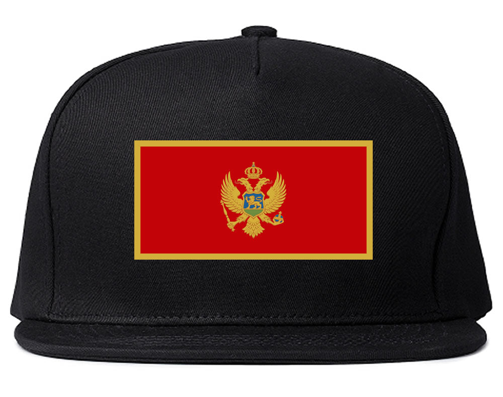 Montenegro Flag Country Printed Snapback Hat Cap Black