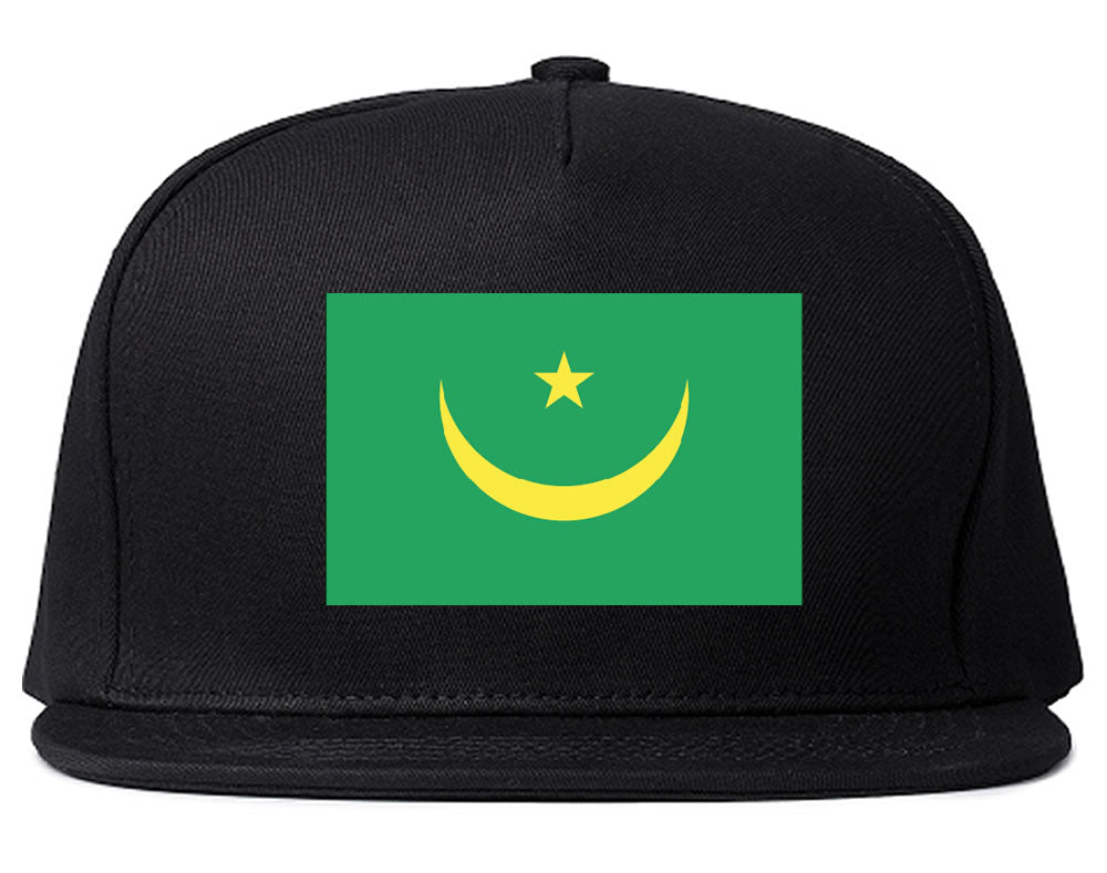 Mauritania Flag Country Printed Snapback Hat Cap Black