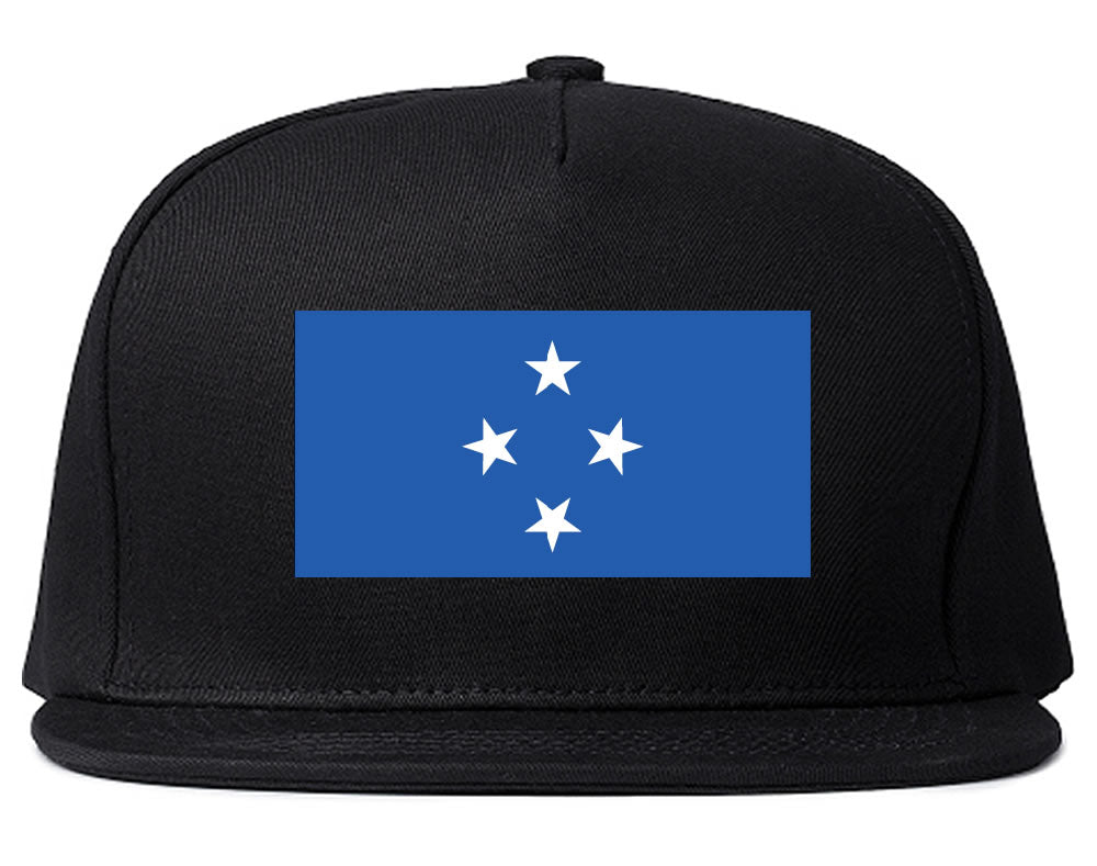 Micronesia Flag Country Printed Snapback Hat Cap Black