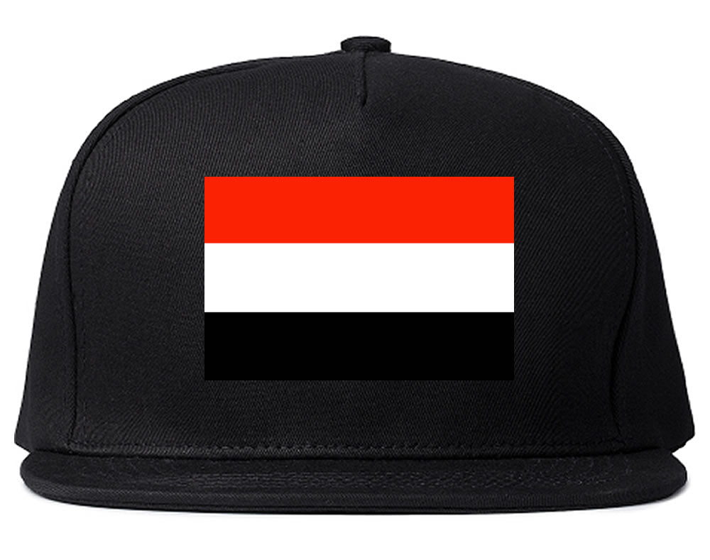 Yemen Flag Country Printed Snapback Hat Cap Black