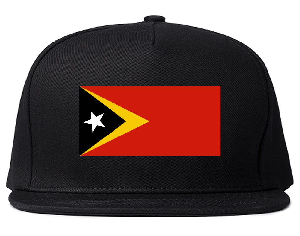 Timor-Leste Flag Country Printed Snapback Hat Cap Black