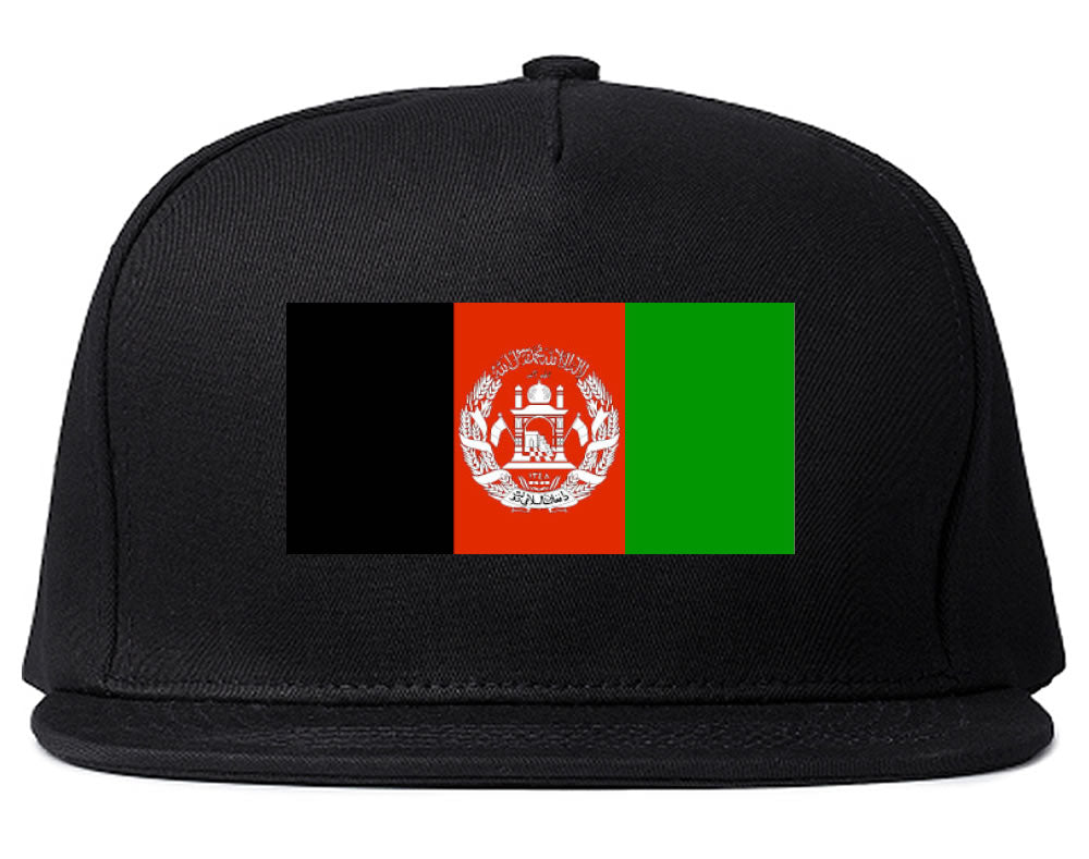 Afghanistan Flag Country Printed Snapback Hat Cap Black
